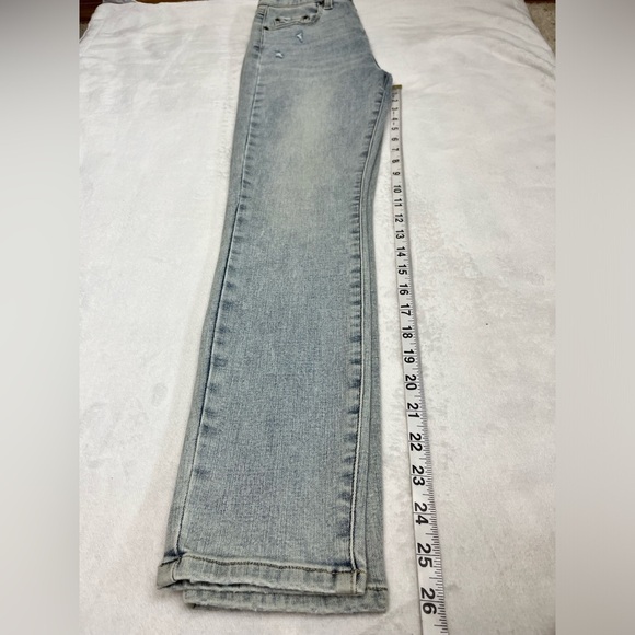 Pistola High Rise Exposed Front Button Up Slightly Distressed Skinny Jean 26 - Picture 10 of 11